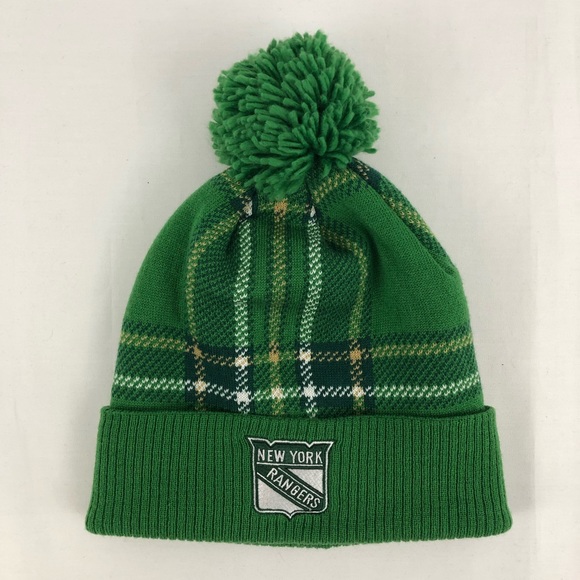 New York Rangers Adidas St. Patricks Day Knit Hat - Picture 2 of 3